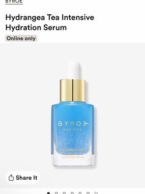 Byroe Hydrangea Tea Intensive Hydration Serum — Blue with Gold Cap